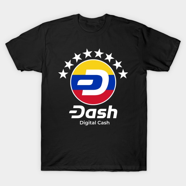 Dash Digital Cash Venezuela Cryptocurrency T-Shirt by dash